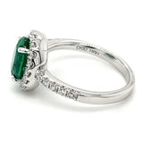 Emerald 14 Karat White Fashion Ring