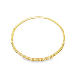 Yellow 14 Karat Bangle Bracelet = 1.72TWT Round Sapphires