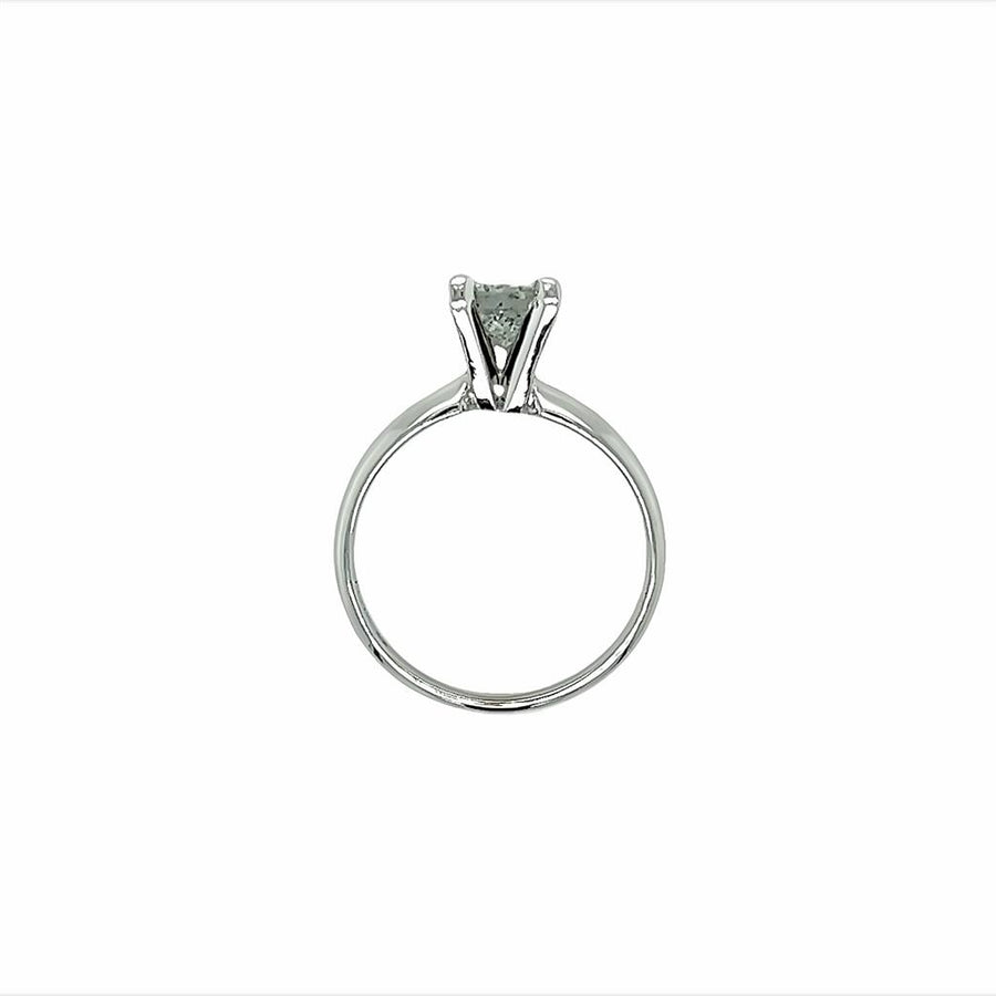 White 14 Karat 1ct Princess Cut Diamond Ring