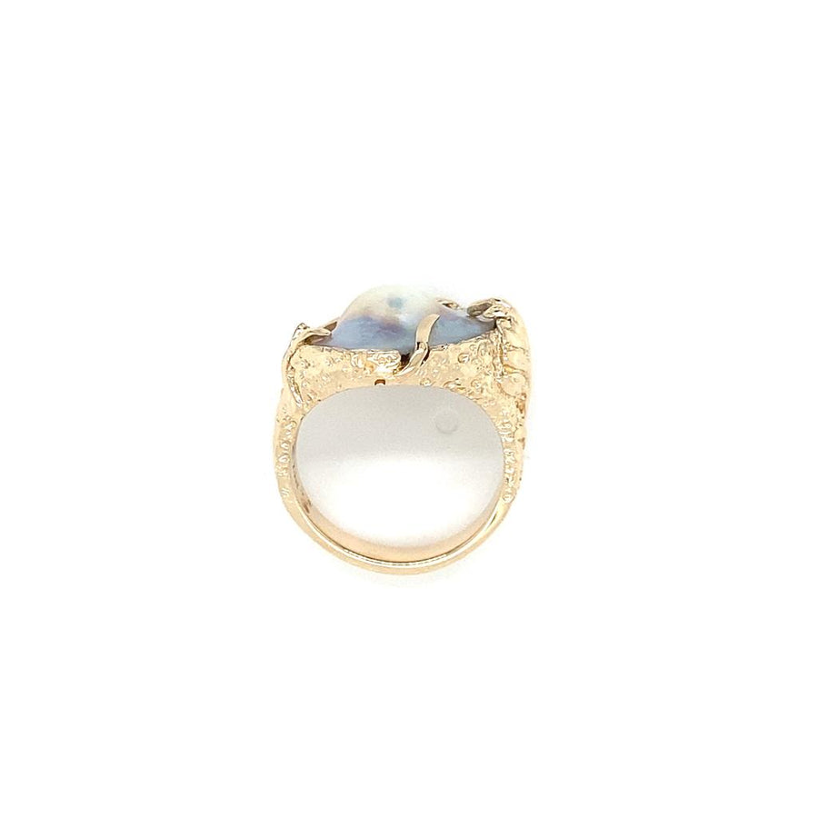 Estate Ladie's Blister Pearl Fashion Ring