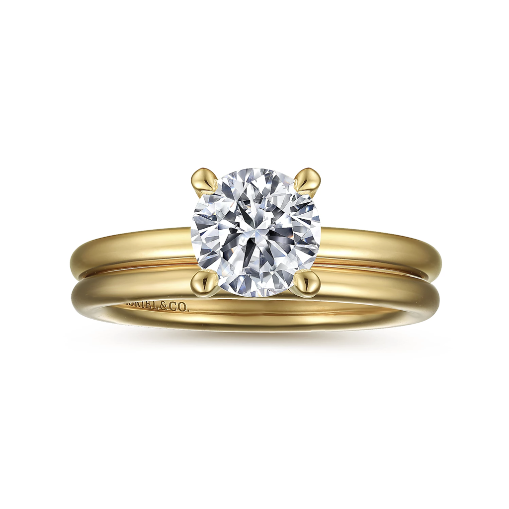 Gabriel & Co. Lark - 14K Yellow Gold Round Solitaire Engagement Ring