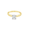 Two-Tone 18 Karat/Platinum GIA Cert. Cushion Solitaire Engagment Ring