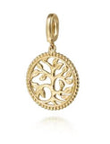 Yellow 14 Karat Bujukan Tree Of Life Medallion Charms