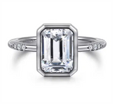 Gabriel & Co Bezel Engagement Ring Mounting