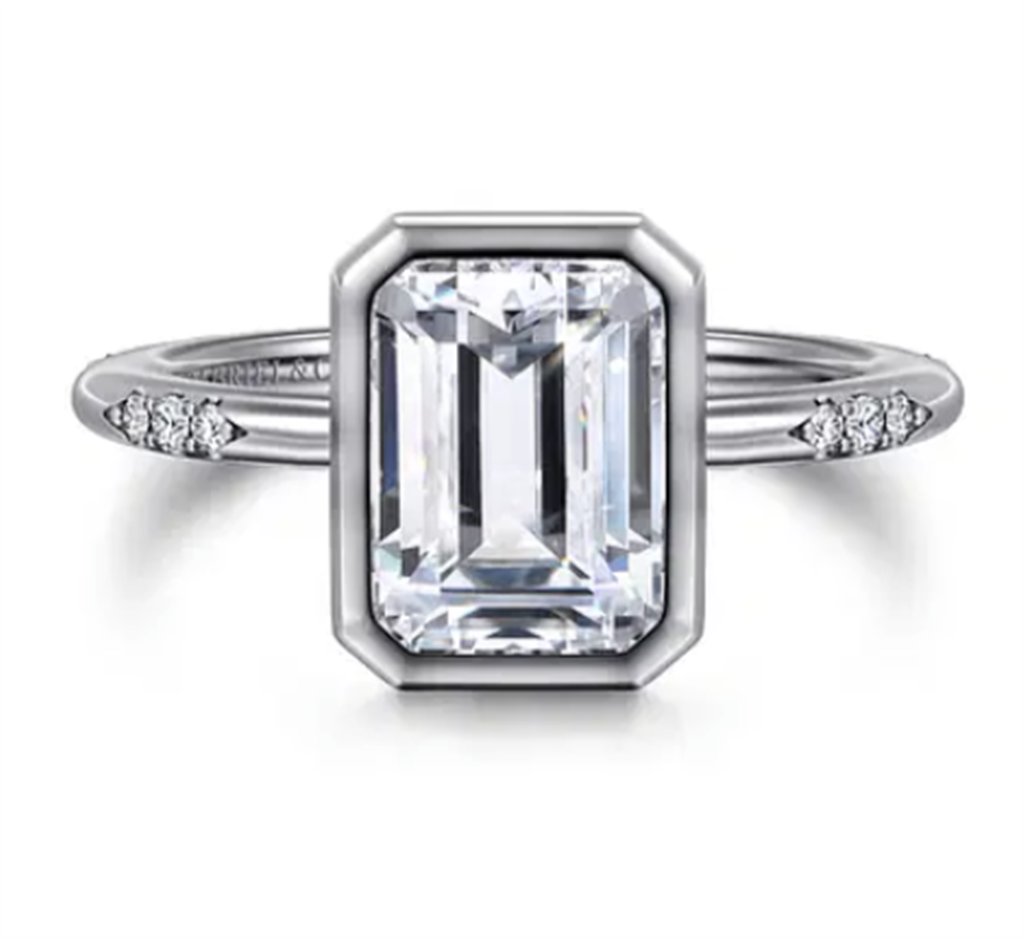 Gabriel & Co Bezel Engagement Ring Mounting
