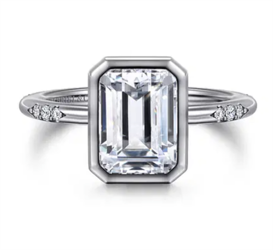 Gabriel & Co Bezel Engagement Ring Mounting
