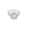 White 14 Karat 0.9Ct Halo Cushion Soldered Wedding Set Estate Jewelry Size 5 one 0.90ct Princess D SI1 Diamond
61=1.83tw Round Diamonds Gram Weight: 6.48