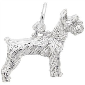 Rembrandt Charms Schnauzer Dog Charm Sterling Silver