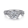 Gabriel & Co. Lena - Floral Diamond Engagement Ring Mounting