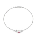 White 14 Karat Halo/Beaded Bracelet Length 6.75 one = 0.49CT Emerald R