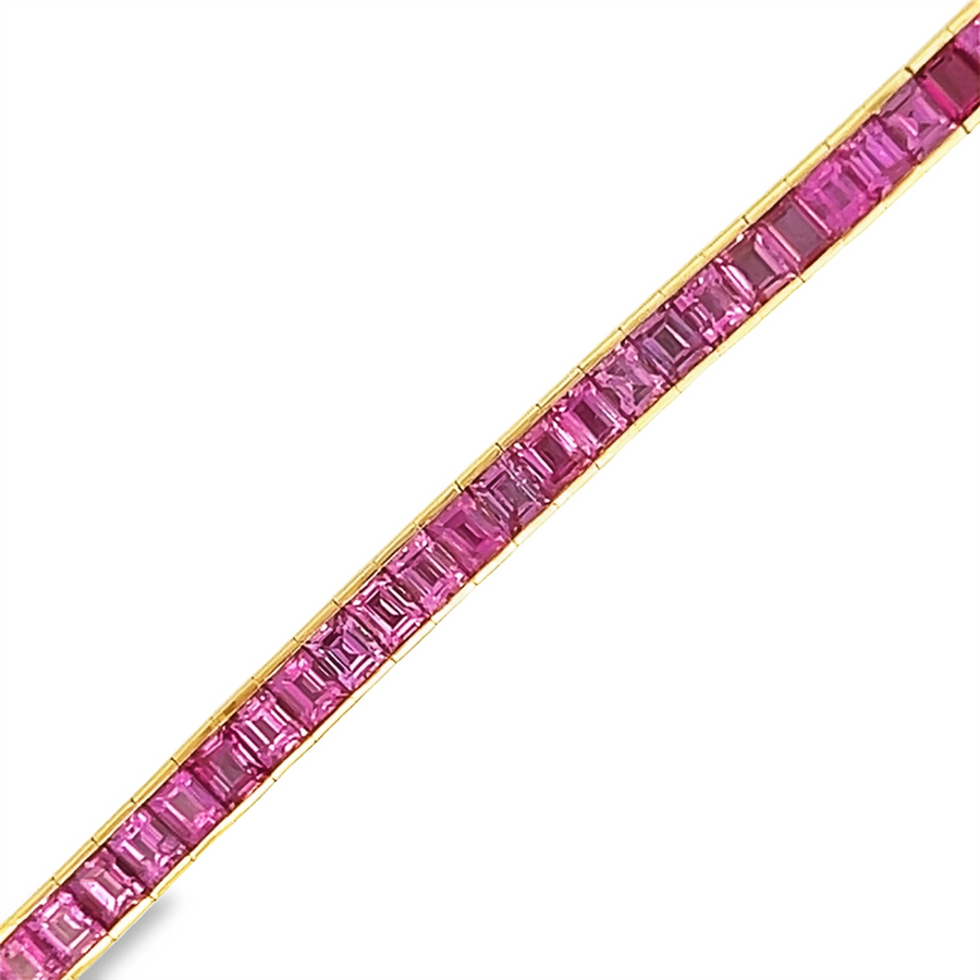 Estate Pink Sapphire Tennis Bracelet