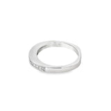 White 18 Karat Milgrain Princess Cut Diamond Channel And With A 2.3mm