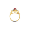 Estate Oval Ruby and Baguette Diamond Ring