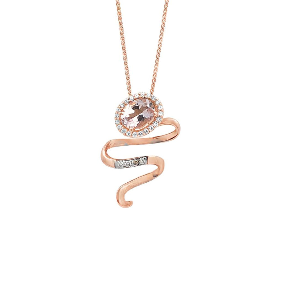 LeVian Morganite and Diamond Pendant