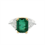 Estate Emerald and Diamond Ring