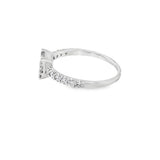 Lady's White 14 Karat EC Cluster Fashion Ring Size 7.5 16 = 0.373tw Ro