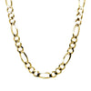 Yellow 10 Karat Figaro Necklace 4.4Mm Estate Jewelry Length 18 Gram Weight: 9.4