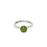 Peridot 14 Karat White Fashion Ring