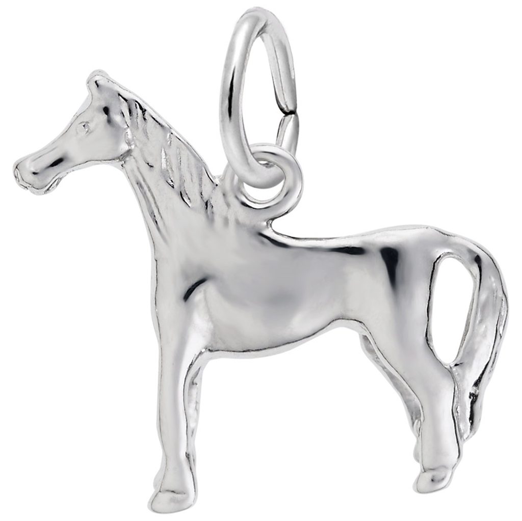 Rembrandt Charms Standing Horse Charm Sterling Silver