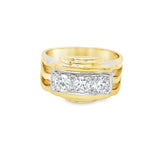 Gentleman's Three Stone Diamond Ring