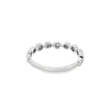 Lady's White 14 Karat Hexagon Station Wedding/Anniversary Ring Size 6.