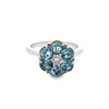 Estate Blue Topaz Flower Ring