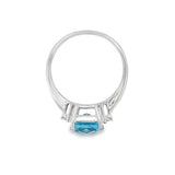 Blue Topaz 14 Karat White Fashion Ring