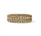 Yellow 14 Karat 6mm Rata Chain Band Ring John Hardy, Size 10