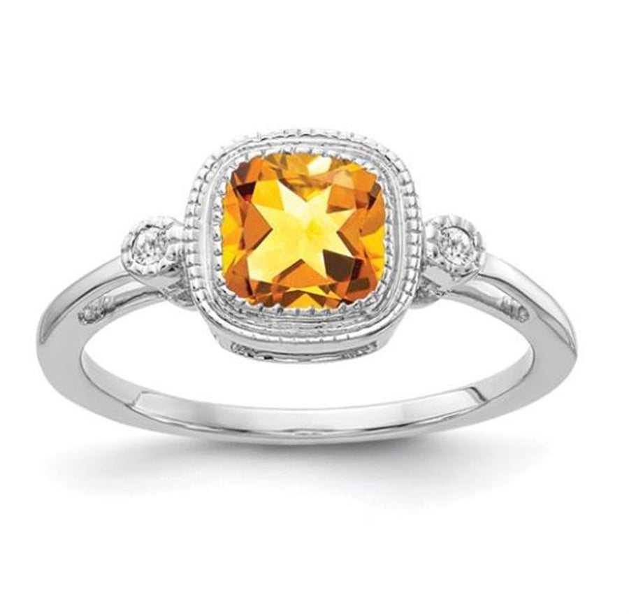 Citrine 14 Karat White Fashion Ring
