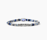 White Sterling Silver Tanznaite, Lapis, Sodalite, Treated Blue Aventur