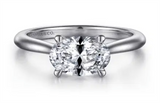 Gabriel & Co East/West Solitaire Engagement Ring Mounting
