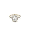 Estate Oval Diamond Halo Engagement Ring