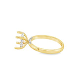 Lady's Yellow 18 Karat Hidden Halo Accented Ring Size 6.75 26 = 0.26tw
