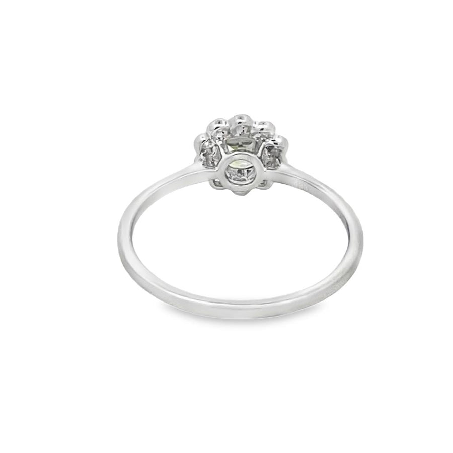 Peridot 14 Karat White Fashion Ring