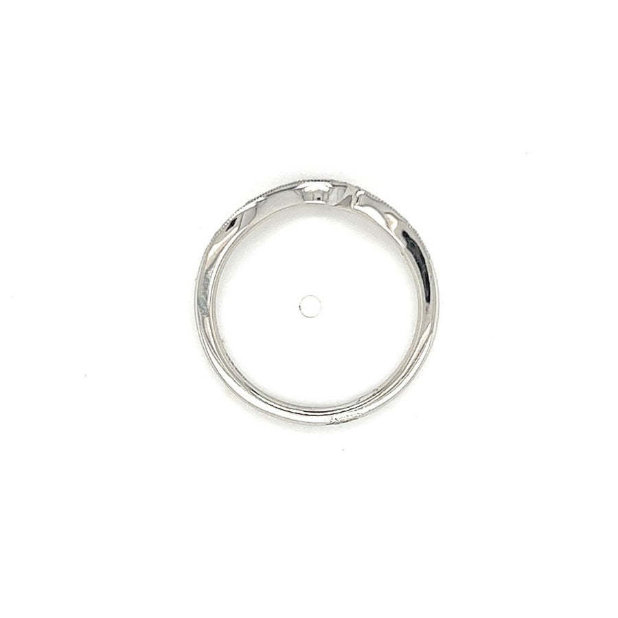 Nelson Milgrain Fitted Curve Diamond Wedding Band