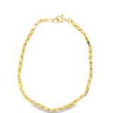 Yellow 14 Karat 3mm Oval Popcorn Bracelet Length 7 Designer: Armadani