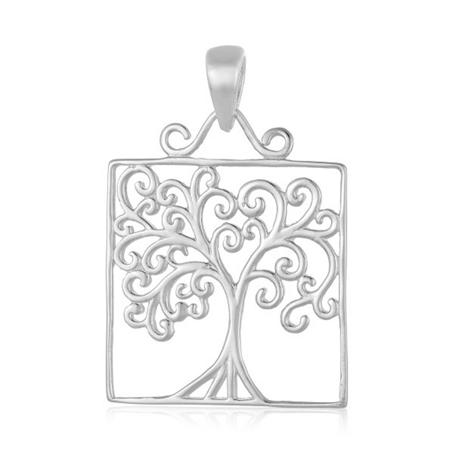 Southern Gates Medium Square Oak Tree Pendant