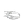 Lady's White 18 Karat RBC 3 Row Ring