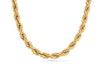 Yellow 14 Karat Diamond Cut 3.50mm Rope Chain Estate Jewelry Length 24