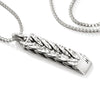 John Hardy Sterling Silver Hammered Pendant On 24" 2mm Surf Chain