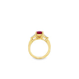 Burmese Ruby and Diamond Ring