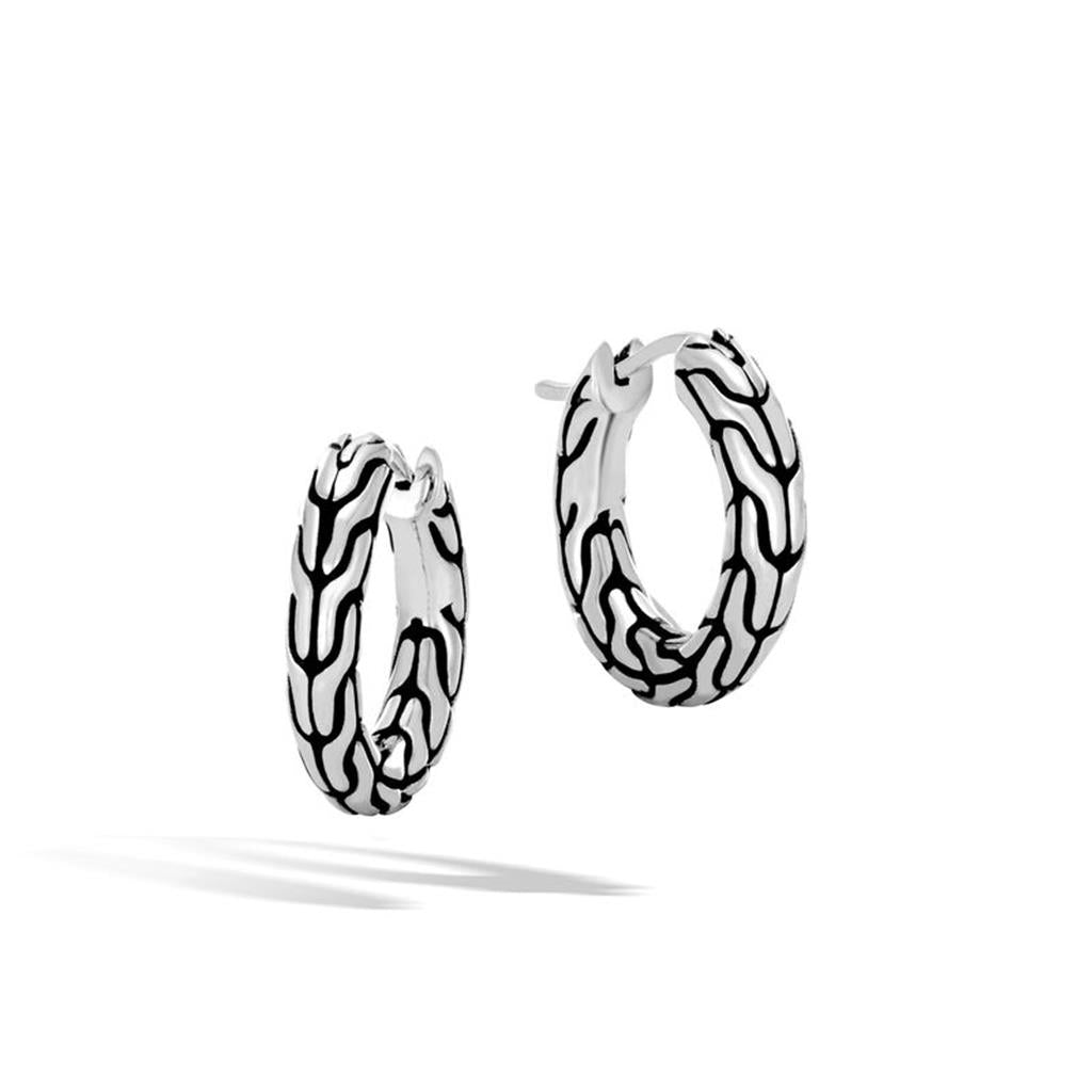 John Hardy Silver Classic Chain Women's Hoop Earrings