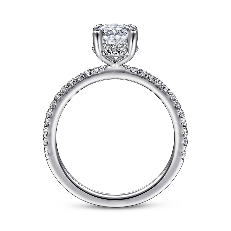 Gabriel & Co. Hart - Hidden Halo Oval Diamond Engagement Ring Mounting