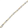 Two-Tone 14 Karat Two Toned Channel Set Diamond Line Bracelet Estate J