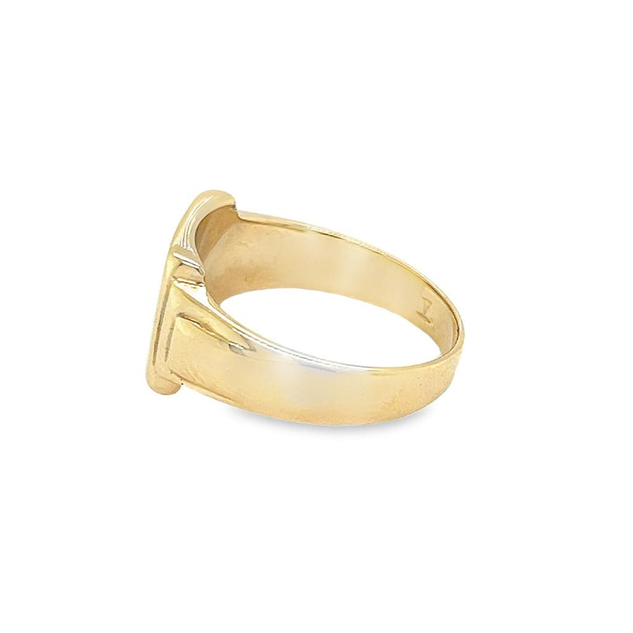 Yellow 10 Karat Rectangular Signet Ring