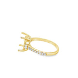 Lady's Yellow 18 Karat 4 Prong Basket Ring Size 6.5 18 = 0.29tw Round