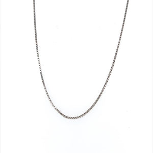 Estate Polished 14 Karat White Gold Box Chain