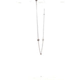 Lady's Yellow 14 Karat 5 Bezel Sation Necklace Length 18 With 5 = 0.39