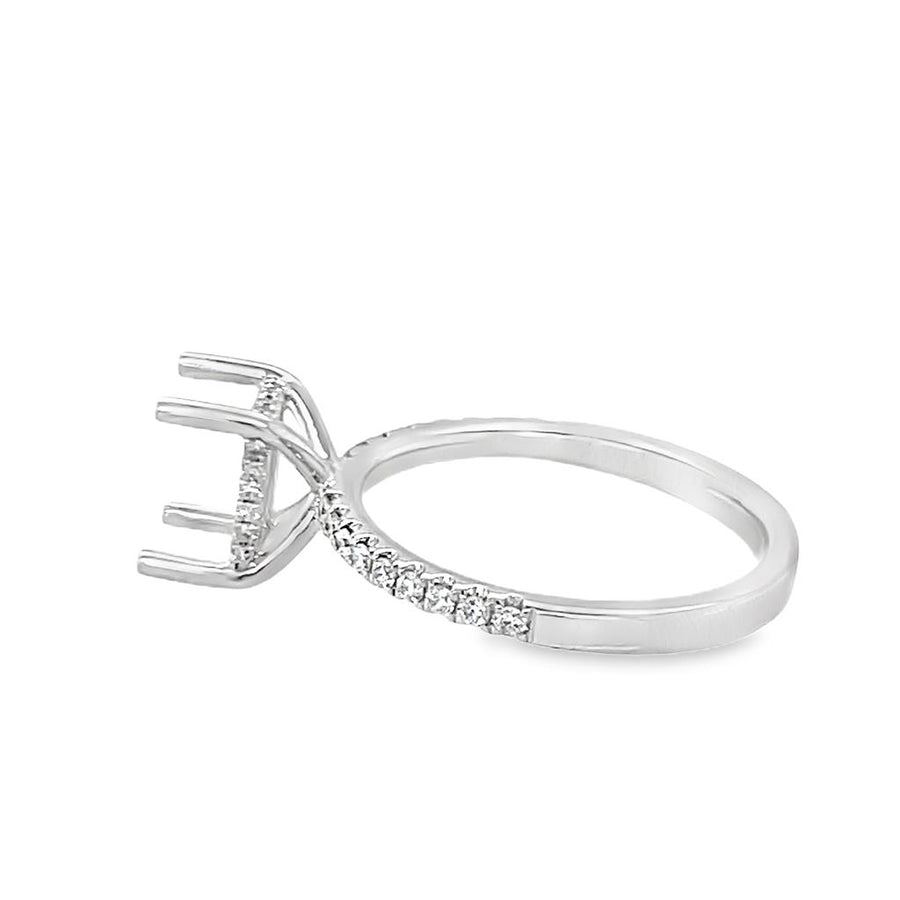 Lady's Platinum Hidden Halo Platinum Mounting Size 7 38 = 0.23tw Round