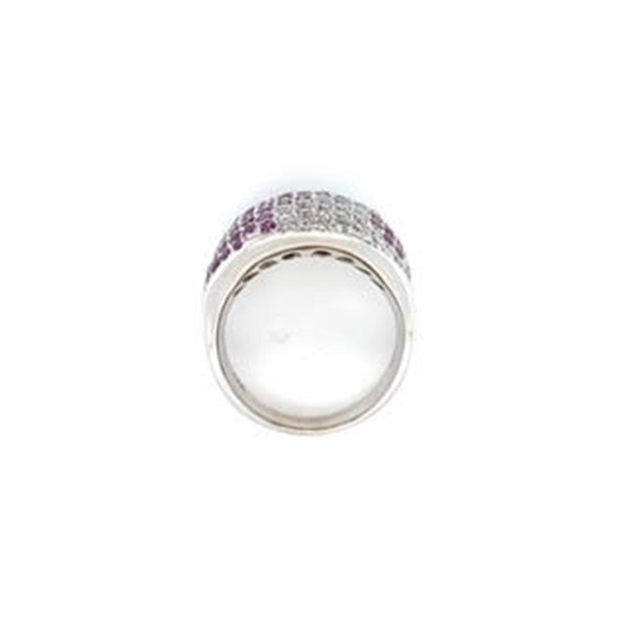 Estate Lady's Pink Sapphire and Diamond Band